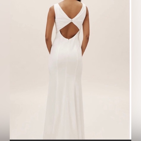 BHLDN Misty Wedding White Dress. Size 10 - Picture 2 of 15